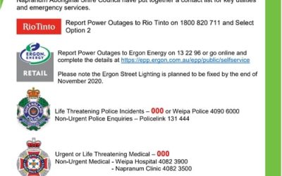 PUBLIC NOTICE – Power and Emergency Contacts