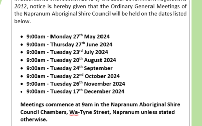 Public Notice – Updated NASC Council Meeting dates 2024.